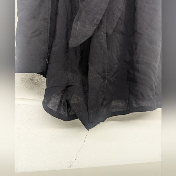 Vince Camuto womens Convertible Tie front Cover Up szS solid black romper 1 pc - Picture 5 of 6